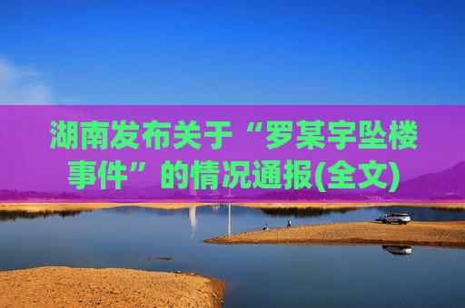 湖南发布关于“罗某宇坠楼事件”的情况通报(全文)