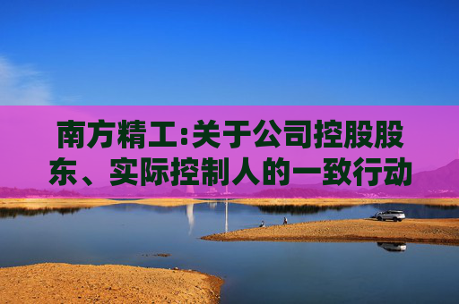 南方精工:关于公司控股股东、实际控制人的一致行动人减持公司股份的预披露公告