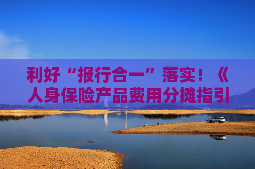 利好“报行合一”落实！《人身保险产品费用分摊指引》出炉