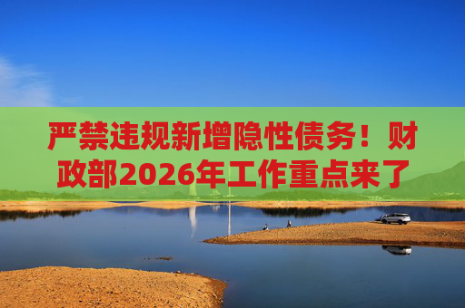 严禁违规新增隐性债务！财政部2026年工作重点来了