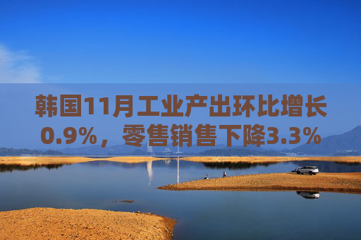 韩国11月工业产出环比增长0.9%，零售销售下降3.3%，创21个月最大降幅