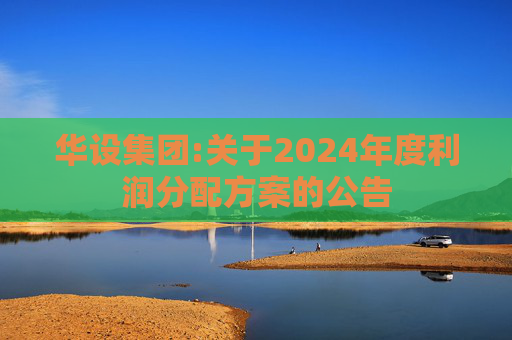 华设集团:关于2024年度利润分配方案的公告  第1张