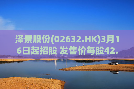 泽景股份(02632.HK)3月16日起招股 发售价每股42.00-48.00港元  第1张