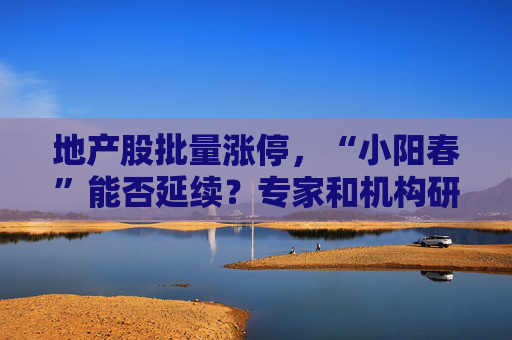 地产股批量涨停，“小阳春”能否延续？专家和机构研判来了