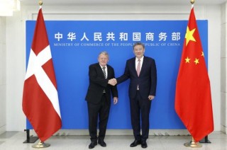 商务部部长王文涛会见丹麦外交大臣拉斯穆森（图）