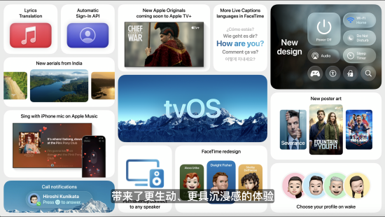苹果tvOS 26发布：引入玻璃质感界面，支持视觉特效功能  第1张